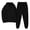 Black, variant on Womens 2 Piece Outfits Hoodie Sweatsuit Sets Oversized Sweatshirt Baggy Fall Fashion Sweatpants With Pockets summer pajamas for women set