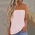 thumbnail image 4 of DondPO Vest Tops for Women Sleeveless Summer Tops Sexy Stretch Tube Top Off Shoulder Top Backless Top Party Loose Backless Top Casual T Shirts for Women Women'S Tops Pink L, 4 of 6