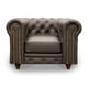 thumbnail image 1 of Sillón Individual de de Piel Genuina Clásico Capitonado, 1 plaza, Modelo Chesterfield P/V, Color Chocolate, Elegante, cómodo y Moderno, Hecho en Mexico. Medidas 110 X 90 X 80 cm., 1 of 7