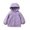 Purple, variant on Big Girls Fall Coats Hooded Solid Color Winter Outerwear Soft Windproof Casual Jackets Size 9-10T