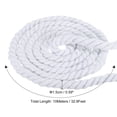 thumbnail image 2 of Unique Bargains Natural Twisted Cotton Rope 5/8 Inch x 33 Feet 3 Strand Tug of War Rope with Sealing Tape White, 2 of 5