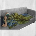 thumbnail image 6 of Forest Soft Flannel Fleece Blanket, Tree Branches Pastoral Lumber Wide Flourishing Natural Beauty Eco Backed Image Art, Cozy Plush for Indoor and Outdoor Use, 50" x 70", Green Blue, by Ambesonne, 6 of 6
