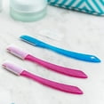 3Pack Eyebrow Razor Trimmer for Women Face [Extra Precision] Peach