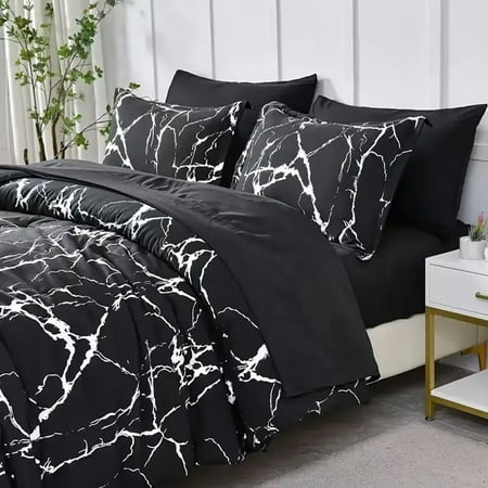 JiaoJiao JianYing 3-Piece King Duvet Cover Set Wrinkle Resistant Microfiber Hotel Luxury Bedding Button Closure Machine Washable