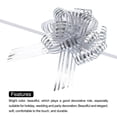 thumbnail image 4 of Uxcell 5Pcs 6" Large Organza Pull Bow Metallic Chiffon Gift Wrapping Bows Ribbon Silver for Wedding Presents Baskets Christmas, 4 of 6