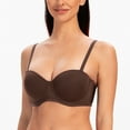 thumbnail image 6 of MELENECA Women's Strapless Bra for Large Bust Back Smoothing Plus Size with Underwire Espresso 34C, 6 of 6