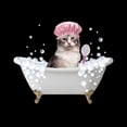 thumbnail image 3 of Prime, Marcus 20x20 Black Modern Framed Museum Art Print Titled - Fun Kitty Bath 3, 3 of 5