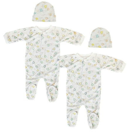 

Unisex Closed-toe Sleep & Play with Caps (Pack of 4 )