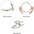 thumbnail image 4 of 6pcs Purse Clasp Frame 3.3 Inch Bag Kiss Clasp Lock Metal Purse Frame Small Coin Bag Clasp for DIY Purse Making Bag Handle Sewing Craft, 4 of 6
