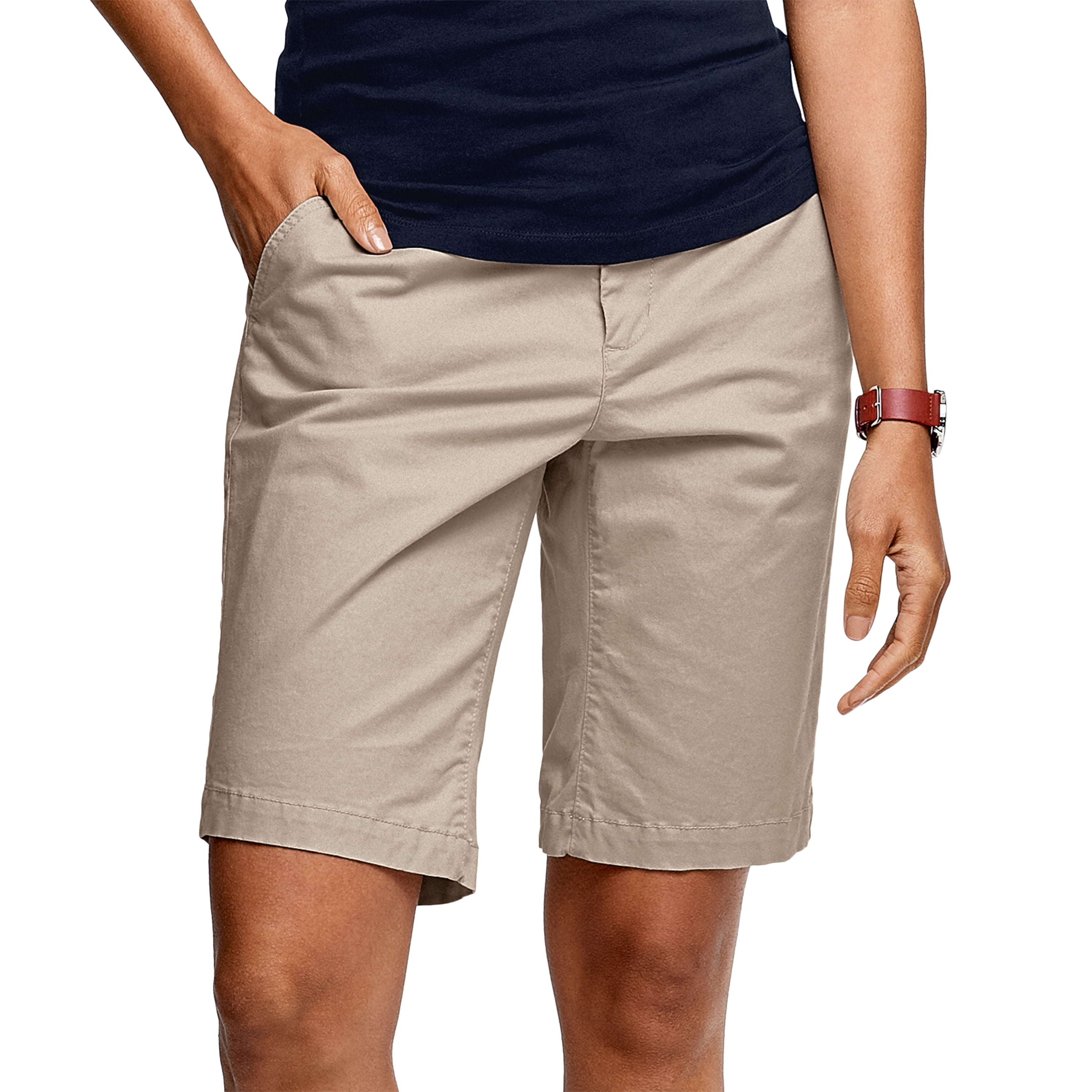 Ellos - Ellos Women's Plus Size Bermuda Shorts Shorts - Walmart.com ...