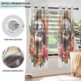 thumbnail image 5 of Sloth Sunglasses Flowers Floral Blackout Curtains Thermal Insulation 63 inch Grommet for Bedroom Living Room Bathroom Kitchen Windows 2 Pack, 5 of 6