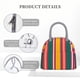 thumbnail image 4 of Fotbe Vertical Stripes Bolsa de Almuerzo con Estampado, Lonchera Aislada, Contenedor de Comida Reutilizable Tipo Cooler a Prueba de Fugas, 4 of 6