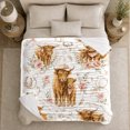 thumbnail image 5 of Rustic Highland Cattle Mothers Calves, Cozy Friendship Quote Scene, Warm Flannel Blanket for Ranch House and Living Room, Art Lovers Friendship Gift, Artistic Home Decor, 5 of 9