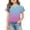 Sky Blue -BO42, variant on Dwellite Girls V-Neck Shirts Short Sleeve Cute Summer Tee Shirts Baggy Soft Tops 3-13 Years Blue 160