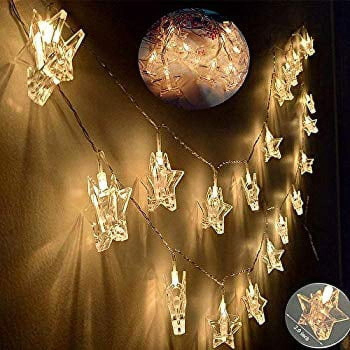 Warmoor 30 LED Photo Clips String Lights, 3M 10ft Fairy Starry Lights Wall  Decoration Light for Hanging Photos Paintings Pictures Cards Memos, Battery