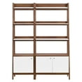 thumbnail image 3 of Modway Bixby Particleboard and MDF Bookshelves in Walnut/White (Set of 2), 3 of 5