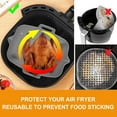 thumbnail image 4 of 2PCS Air Friteuse Pot de Silicone avec Poignée Réutilisable Air Friteuse Doublure Résistant à la Chaleur Air Friteuse Panier en Silicone Rectangle Cuisson Pan Air Friteuse Accessoires Doublures, 4 of 11