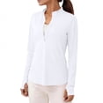 thumbnail image 4 of RYRJJ Womens UPF 50+ Sun Protection Shirts Lightweight Quick Dry Long Sleeve Workout Tops Half Zip Running Pullover with Thumb Holes, 4 of 9
