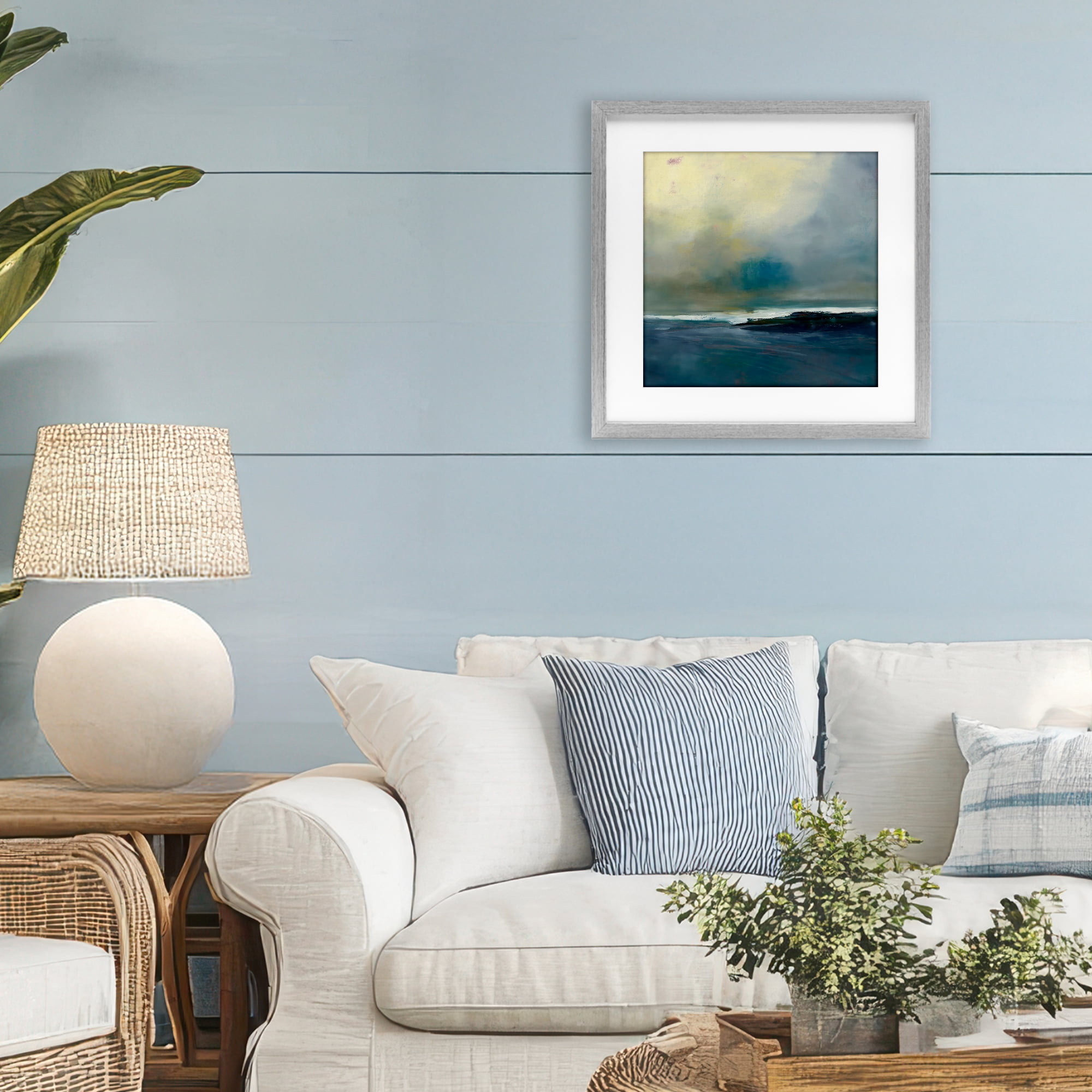 Stupell Industries Channeling Calm Horizon Gray Framed Print Under Glass, design by Patrick Dennis