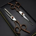 thumbnail image 5 of Hair Cutting Scissors, 6 Inch Professional VG10 Steel Upscale Sandalwood Hair Scissors Haircut Thinning Barber Hair Cutting Shears Hairdresser Scissors ( Color : Set with bag ), 5 of 5