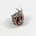 thumbnail image 3 of MayiaHey Red Stone Dragon Ring, Vintage Wings Dragon Biker Ring for Men, Red Crystal Dragon Animal Ring Gothic Dragon Totem Jewelry, Rhinestone Dragon Ring Punk Dragon Animal Biker Ring, 3 of 5