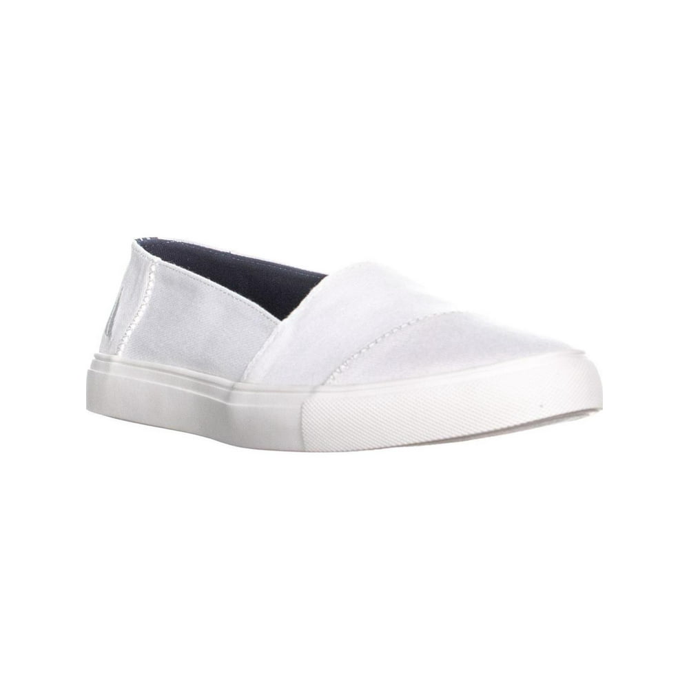 Nautica Womens Nautica Long Bay Slip On Fashion Sneakers, White, 8.5