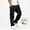 Black, variant on Boys Fleece Lined Thermal Cargo Pants Solid Color Elastic Waist Loose Sports Trousers Kids Fall Winter Trendy Casual Warm Pants Navy 7-8 Years