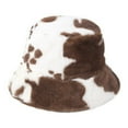 thumbnail image 1 of Winter Fisherman Hat Leopard Print Thick Windproof Fixed Strap Cold Resistant Flat Top Color Matching Adjustable Lady Outdoor Hat, 1 of 10