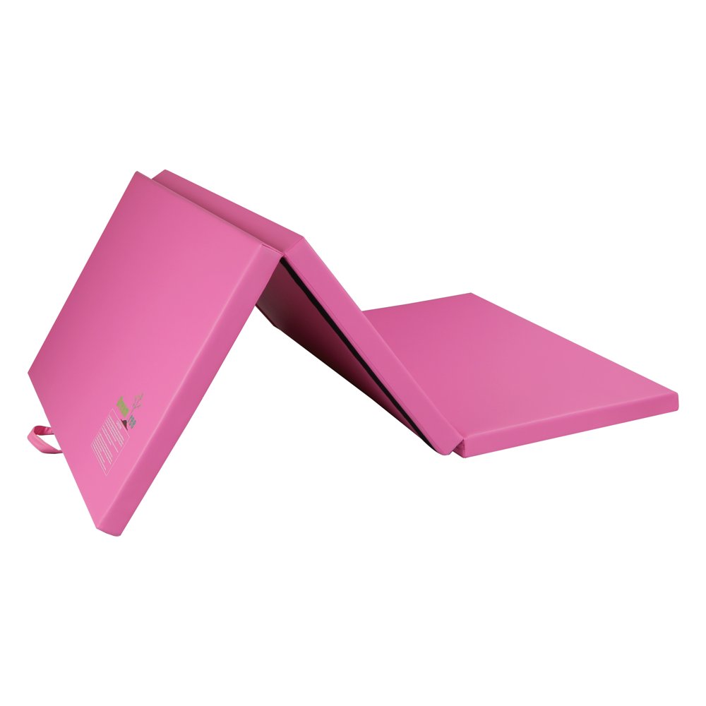 Dream Tree Gymnastics Mat, 3' x 6' Tri Folding Tumbling Mats with Carrying Handles for Home