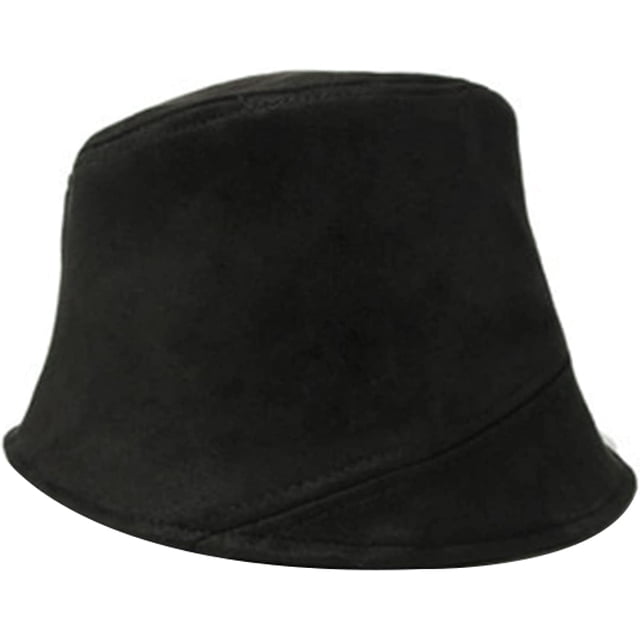 LinYooLi Bucket Hat for Women Spring Summer Suede Irregular Flat Top Bucket Cap Solid Color Fisherman Hats Outdoor Travel