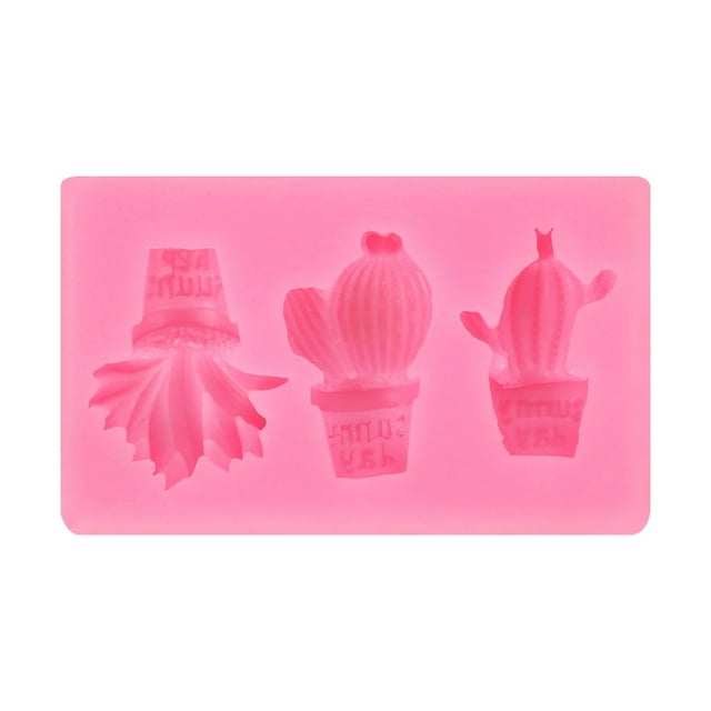 Injueey Molde en forma de Cactus, portátil, DIY, Flexible, para el hogar, panadería, pastelería, decoración de mesa, molde de planta, Cocina y Comedor