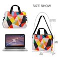 thumbnail image 3 of FORMRS 16" Laptop Bag Carrying Sleeve Case with Handle Travel Shoulder Briefcase, Purple Triangles, 3 of 8