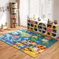 thumbnail image 5 of Janvonne Four Seasons City Life Kids Play Arae Rug - Soft Educational Carpet, Non-Slip Washable Floor Mat for Nursery Playroom ,5x7ft, 5 of 9