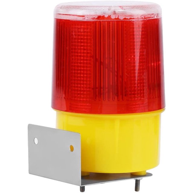 Luz de advertencia de emergencia Luz intermitente solar Luz de alarma de baliza estroboscópica intermitente para carretera JFHHH pequeña