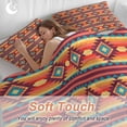 thumbnail image 5 of Boho Bedding 3 Piece Duvet Cover Set California King, Abstract Modern Geometric Ethnic Bohemia Striped Microfiber Comforter Cover with Zipper Closure & Pillowcases, FadeResistant Quilt Cover, 5 of 9