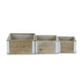 thumbnail image 7 of Contemporary Home Living Set of 3 Brown Handcrafted Rectangular Storage Crates 8.75", 7 of 7