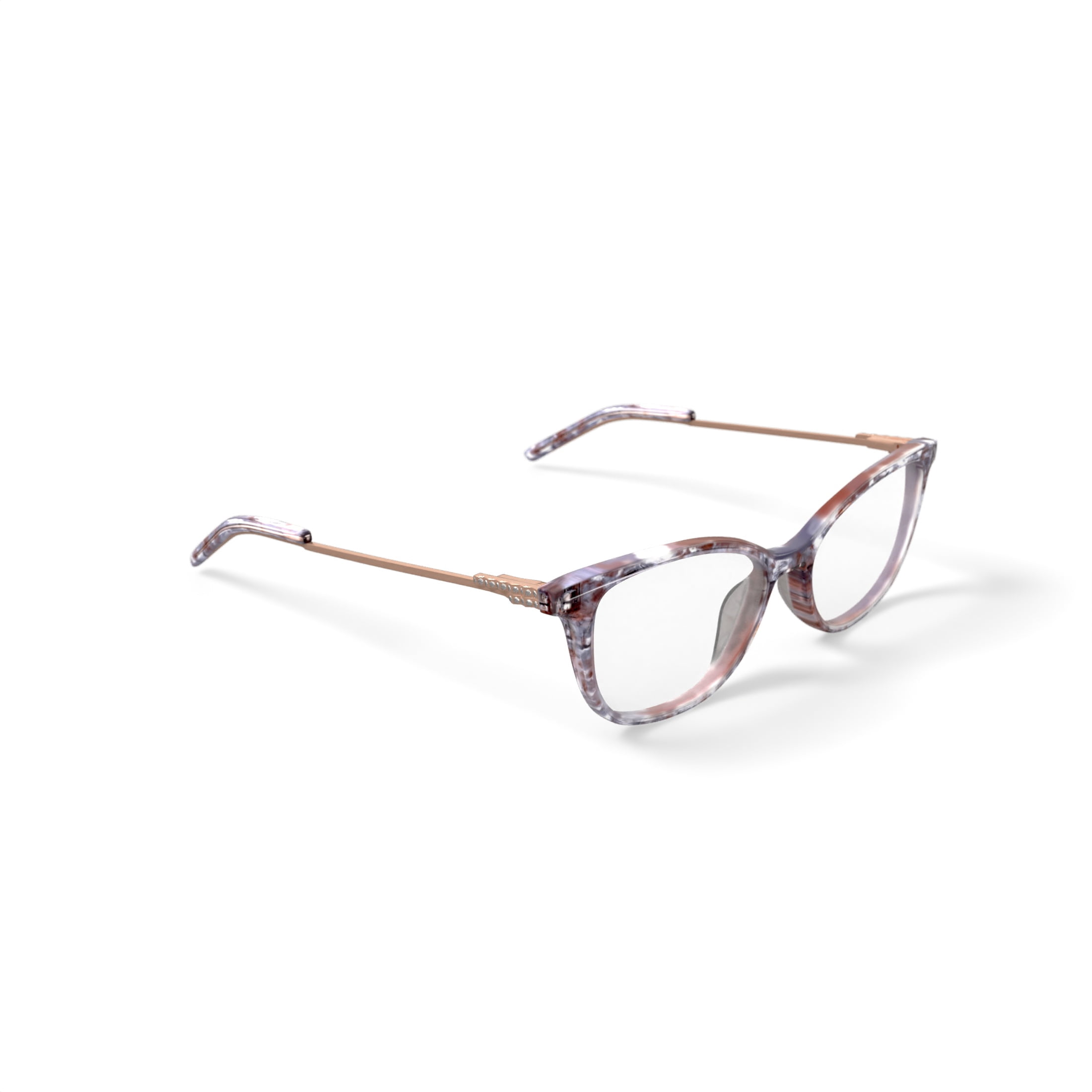 Walmart Women's MC007 Kami Square Prescription Eyeglasses with Case, Multicolor