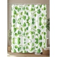 thumbnail image 4 of Shower Curtains Green Leaf Vine Bath Curtain White Backgrund Waterproof Bathroom Shower Curtain Set with Hooks Decoration 72 x 72 Inches, 4 of 7