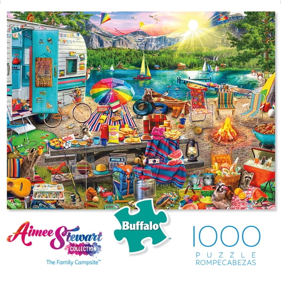 Buffalo Games - Aimee Stewart - The Family Campsite - 1000 Piece Jigsaw Puzzle