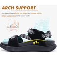 thumbnail image 3 of Sandalias para caminar KuaiLu para mujer con soporte en arco, color negro, talla 8, 3 of 8