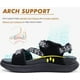 thumbnail image 3 of Sandalias para caminar KuaiLu para mujer con soporte en arco, color negro, talla 8, 3 of 8
