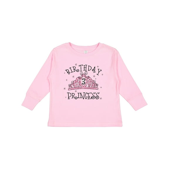 Inktastic Tiara 3rd Birthday Princess Girls Long Sleeve Toddler T-Shirt