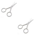 thumbnail image 2 of Decodeary 105 MM Mustache Scissors Wear-resistant Different Colors Exquisite Appearance Easy Installment Smooth Surface Beauty Bright Silver 2Set, 2 of 6