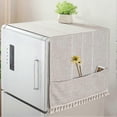 thumbnail image 5 of Protective Cover Dust Cover for Washing Machine Refrigerator Cotton Linen Fabric (Brown,60 * 140cm), 5 of 5