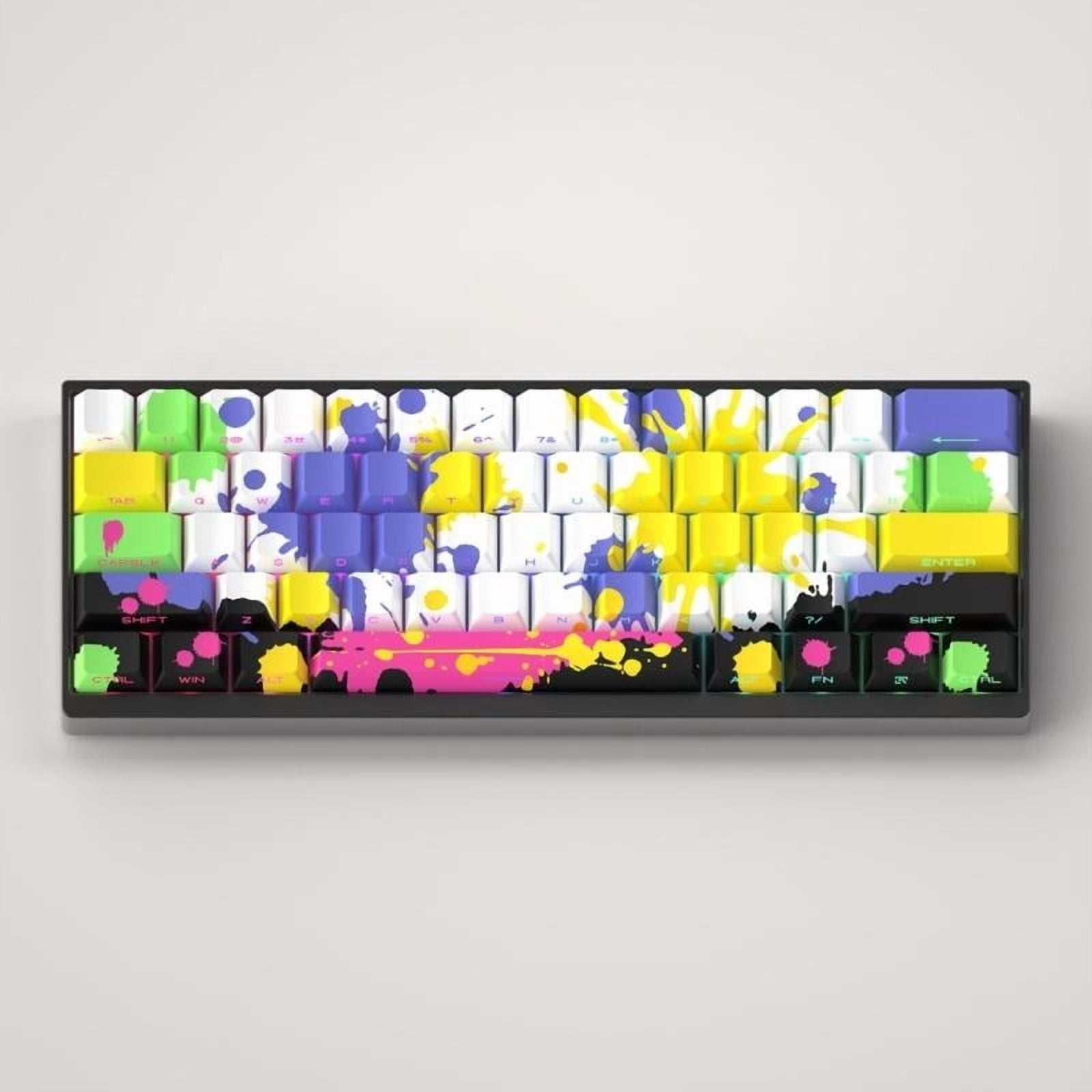 130Key Keycap Cherry Height Graffiti Side Engraved Translucent Keycaps PBT Heat Sublimated For Mechanical Keyboards