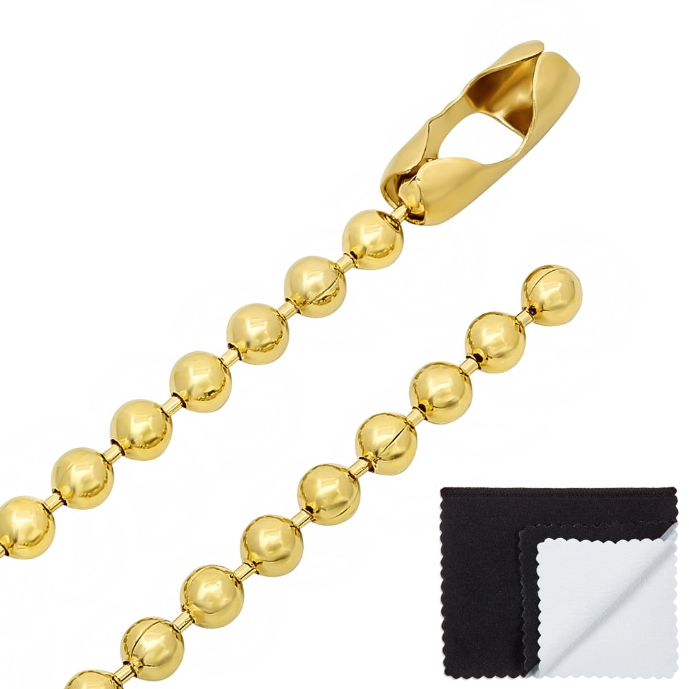 6.5mm 14k Yellow Gold Plated Military 