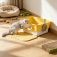 thumbnail image 6 of Eolstice Semi Enclosed High Sided Litter Box, Splash Proof Design, Ample Space for Large Cats, for Felines under 20 lbs, Covered Easy Clean Toilet, 6 of 6