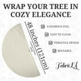 thumbnail image 4 of FabricLA Off White Faux Fur Tree Skirt Cut - 48-Inches with Rounded Edges (No Backing) for Christmas, 4 of 8