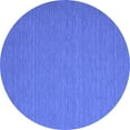 thumbnail image 1 of Ahgly Company Indoor Round Abstract Blue Contemporary Area Rugs, 3' Round, 1 of 4