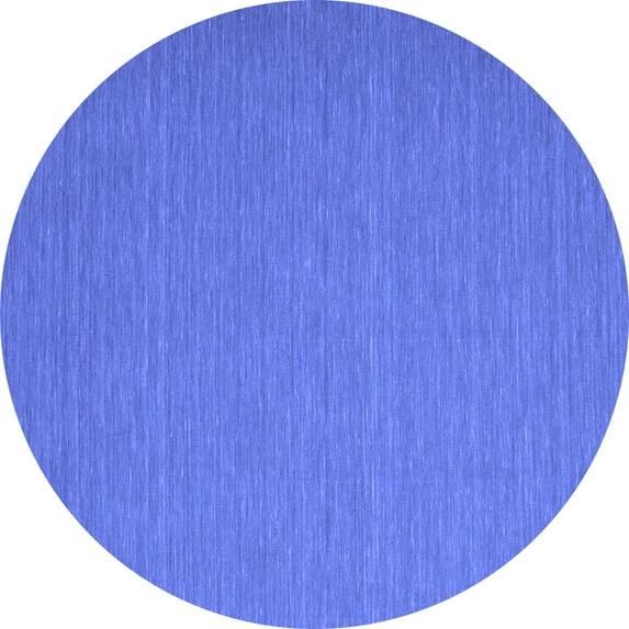 Ahgly Company Indoor Round Abstract Blue Contemporary Area Rugs, 5' Round